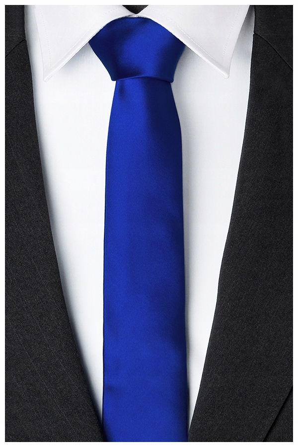 

Mikrofibra Wąski 6cm Gładki Krawat Kobaltowy gs33