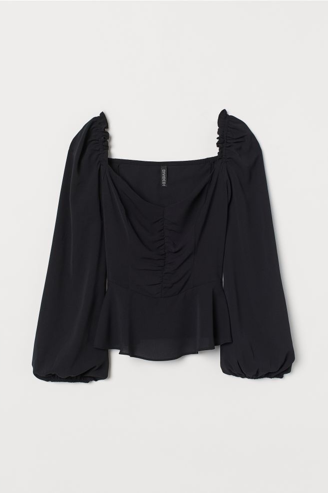 

Krepowana Bluzka z falbankami H&m r.34