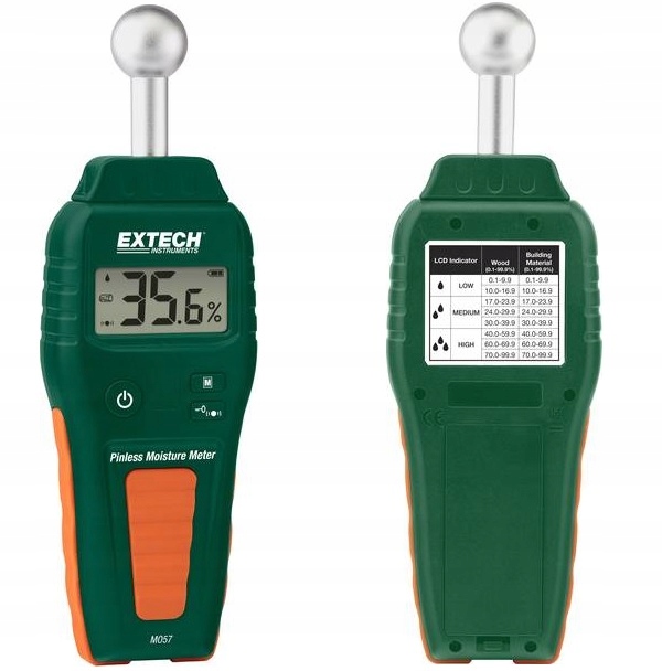 Wilgotnościomierz bezinwazyjny EXTECH USA do drewna betonu tester wilgoci Marka Extech