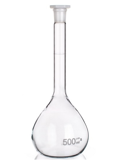 

Kolba miarowa szklana 500 ml szlif 19/26 k.B korek