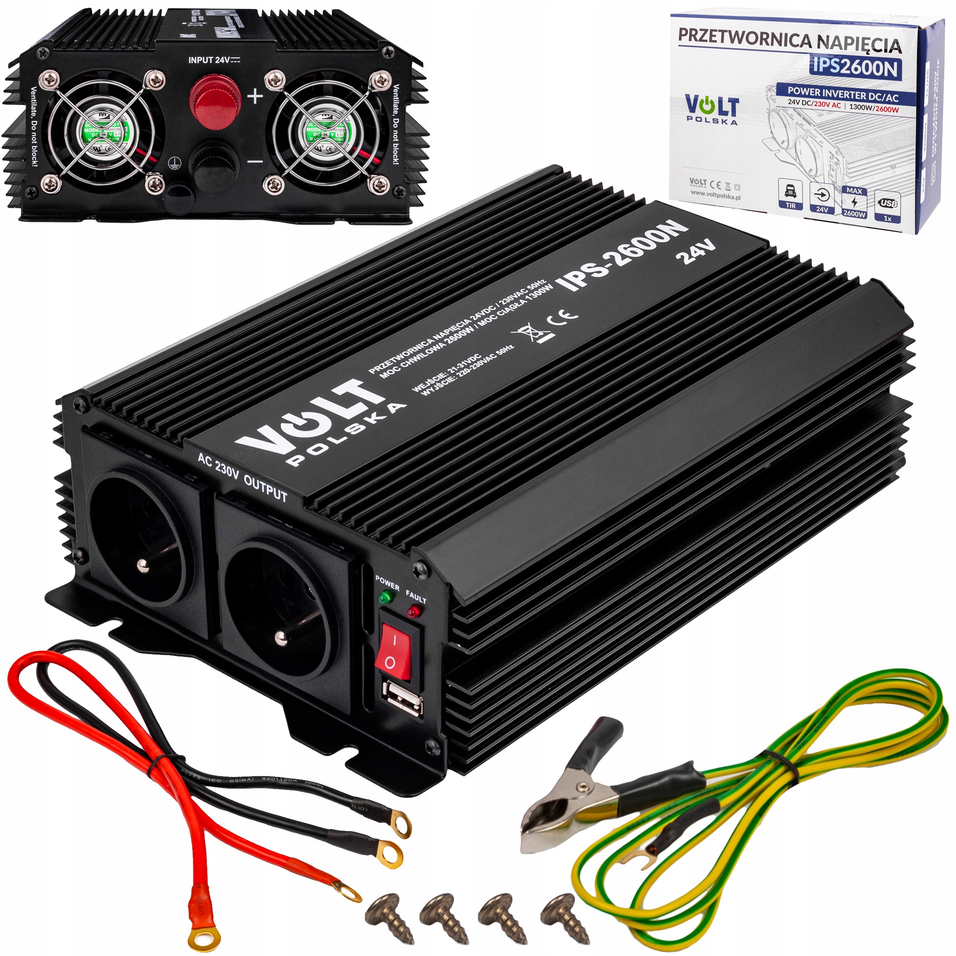 

Przetwornica 24V 230V Samochodowa Napięcia 2600W