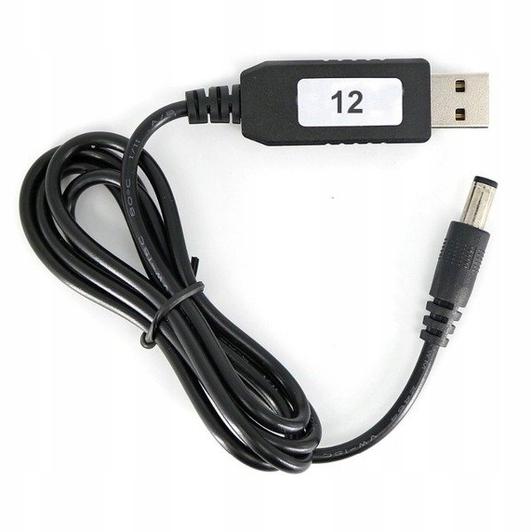 

Zasilacz 12V z wtyku Usb, 5V na 12V - DC 5.5/2.1mm