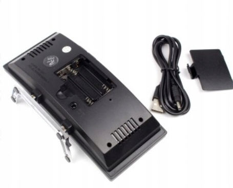 Elektroniczny budzik zegarek z alarmem Duże Cyfry Kolor czarny