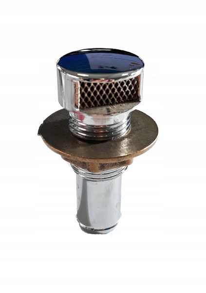 ODPOWIETRZNIK ZBIORNIKA PALIWA MOSIĄDZ CHROMOWANY PROSTY NA WĄŻ FI16