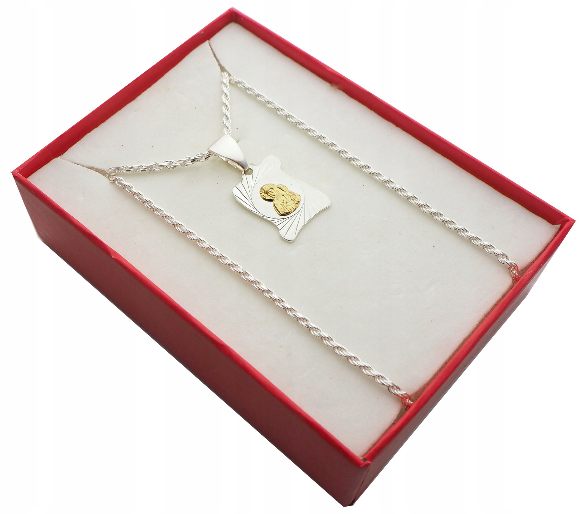 

Srebrny Łańcuszek Daisy 45 cm z Medalikiem