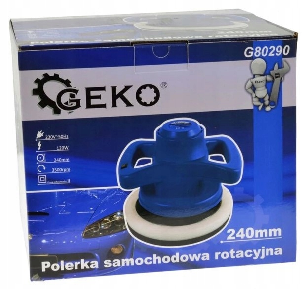 GEKO АВТОМОБІЛЬНИЙ ПОЛІРУВАЛЬНИК ДЛЯ АВТОМОБІЛЬНОЇ ФАРБИ + ХУТРО