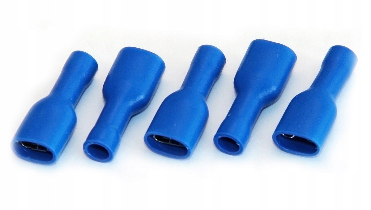 

Konektor izolowany żeński 6,3mm niebieski 10szt