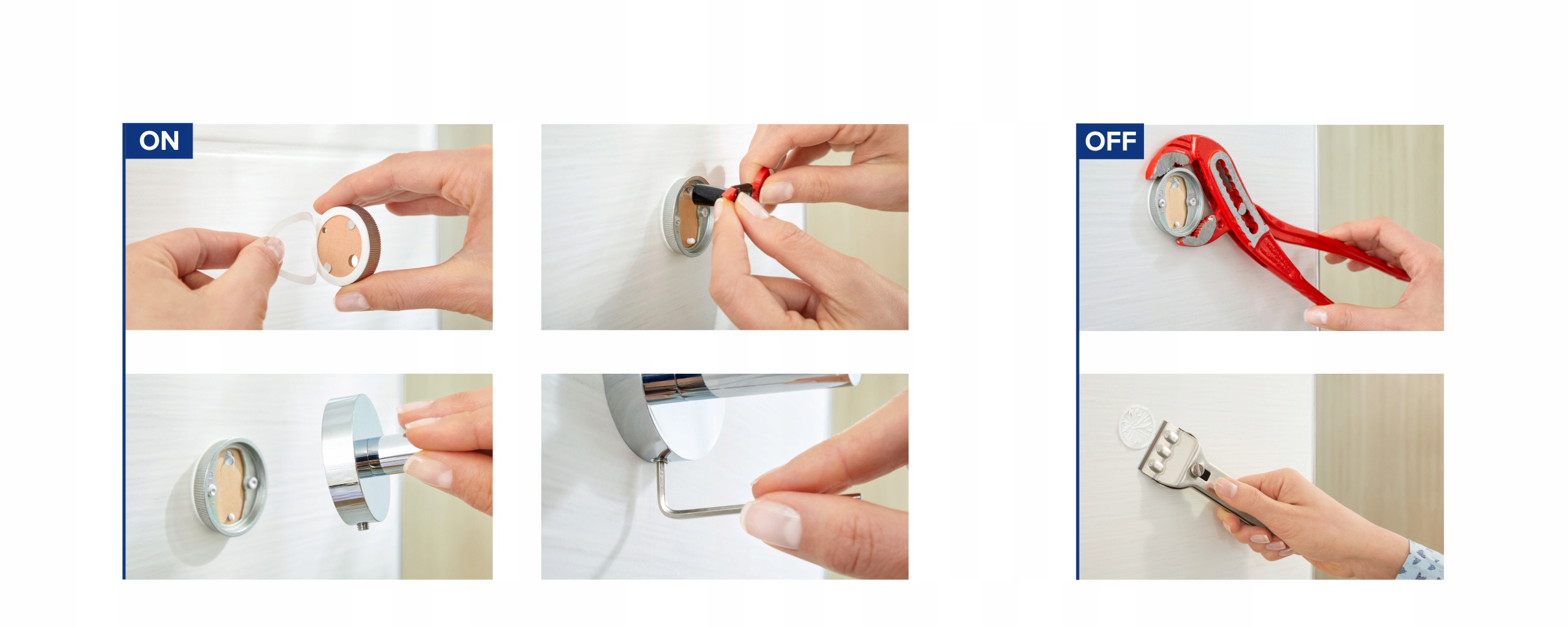 Uchwyt na papier toaletowy BEZ WIERCENIA tesa Loxx Rodzaj ścienne