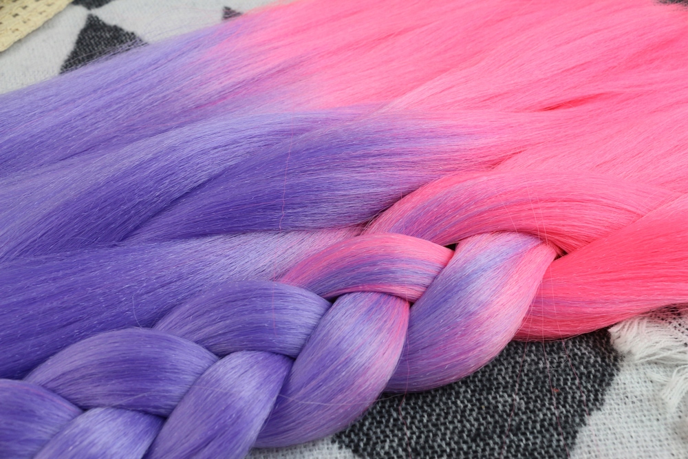 Włosy SYNTETYCZNE do warkoczyków KOLOROWE warkoczyki DOCZEPIANE WŁOSY ombre Typ włosów syntetyczne