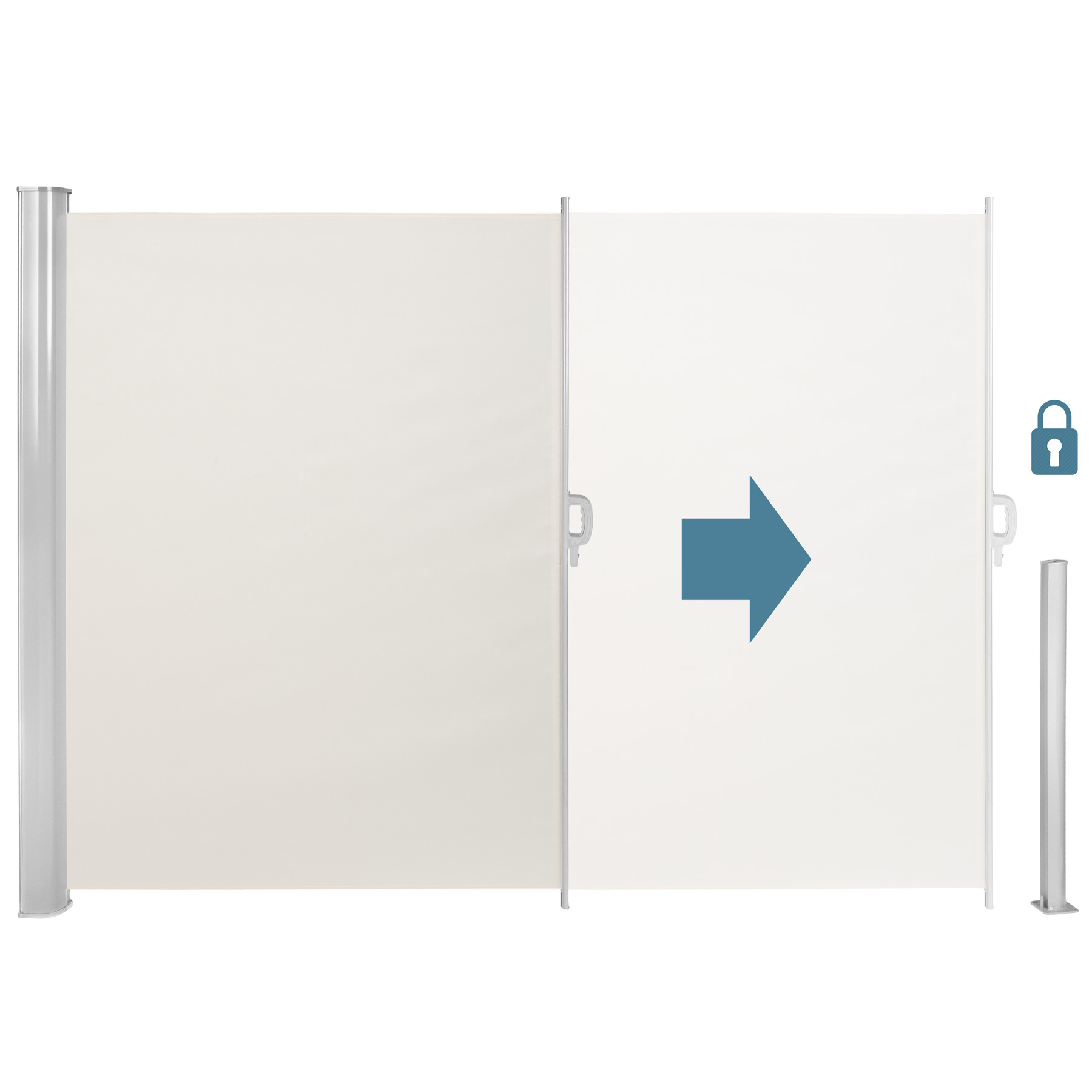 Aluminiowa markiza boczna Marka TecTake