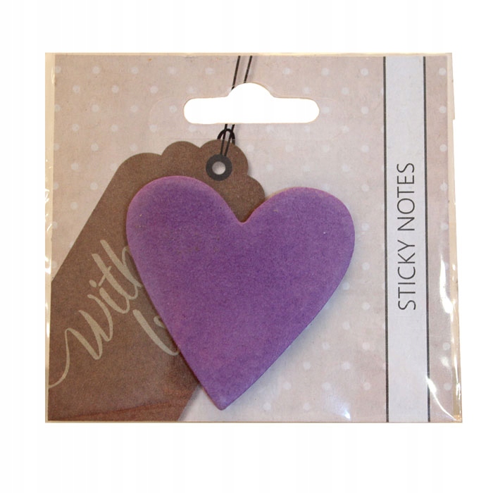 KARTECZKI SAMOPRZYLEPNE SERCE FIOLETOWE INCOOD