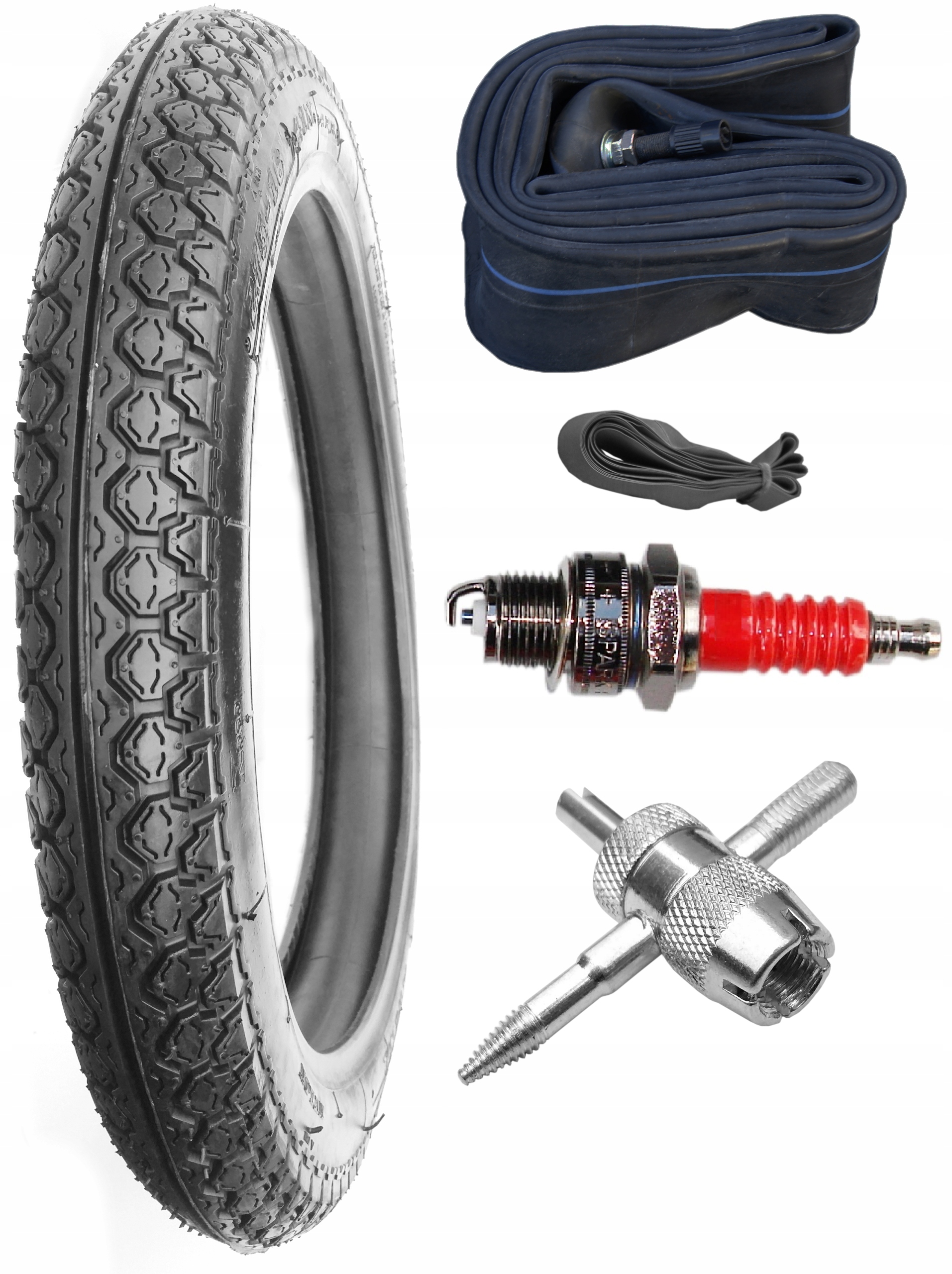 Шина + внутренняя трубка SIMSON, JAWKA, ROMET hogar 16x2. 75