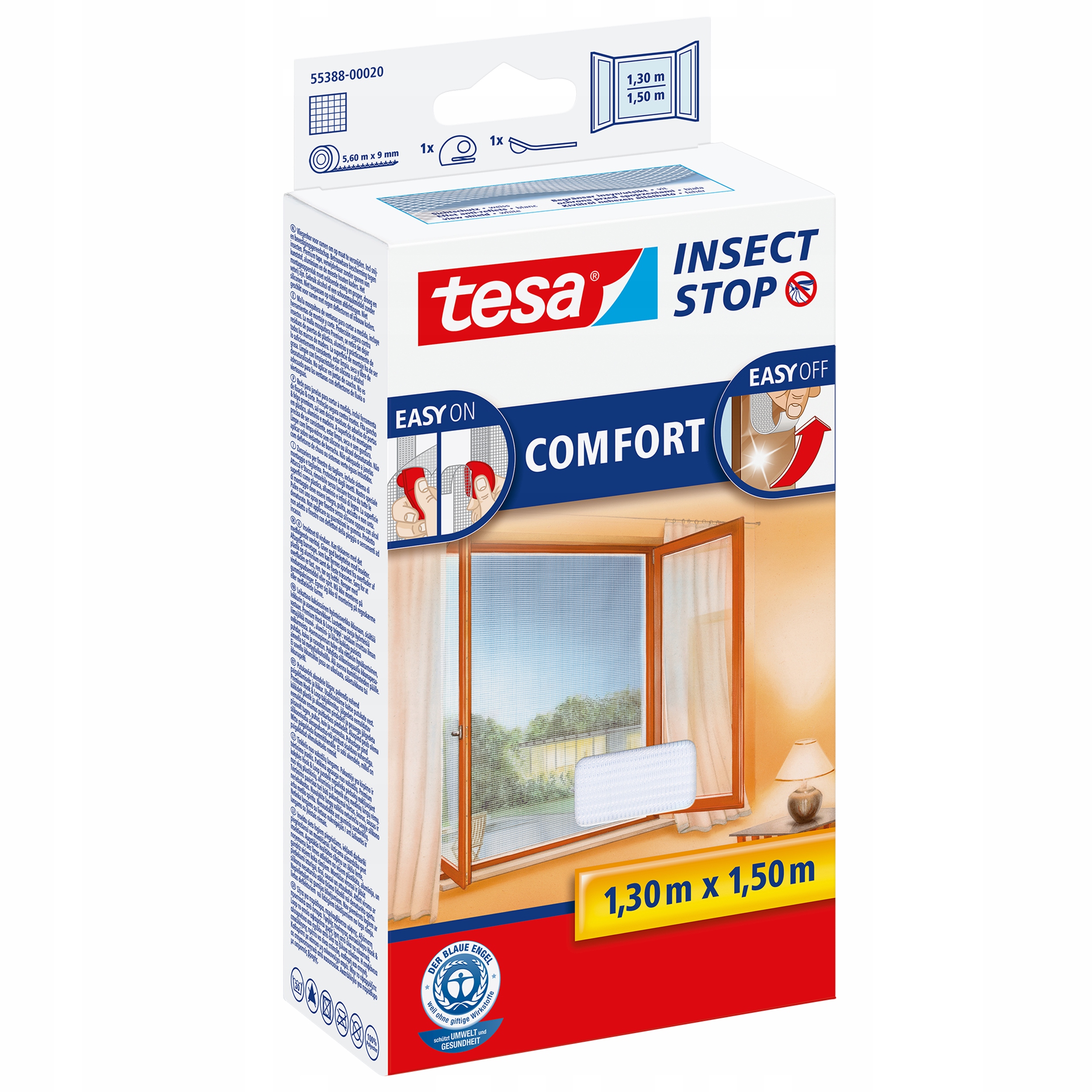

Moskitiera na okno tesa Comfort 1,3 x 1,5m biała