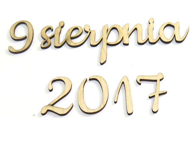 

Data Wysokość 2,5cm Decoupage Sklejka Na Ślub DD54