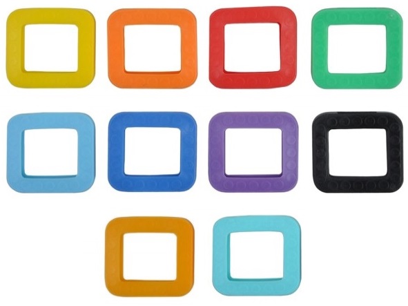 NAKŁADKA NA KLUCZE KLUCZ NAKŁADKI NASADKI KLUCZY KOLOROWE BRELOK - 10 SZT