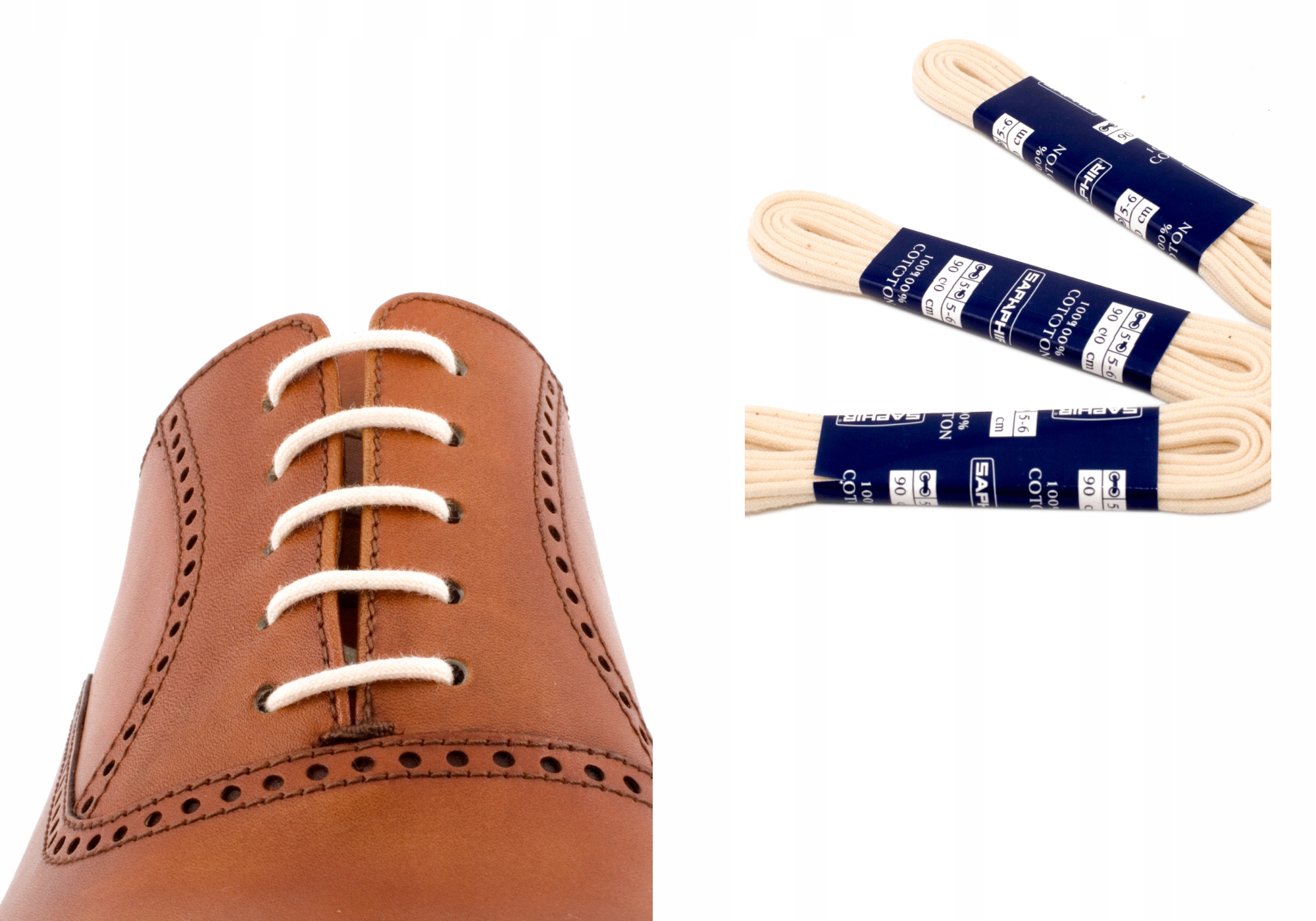 

Mocne Cienkie Sznurowadła Saphir Do Bytów 90 cm