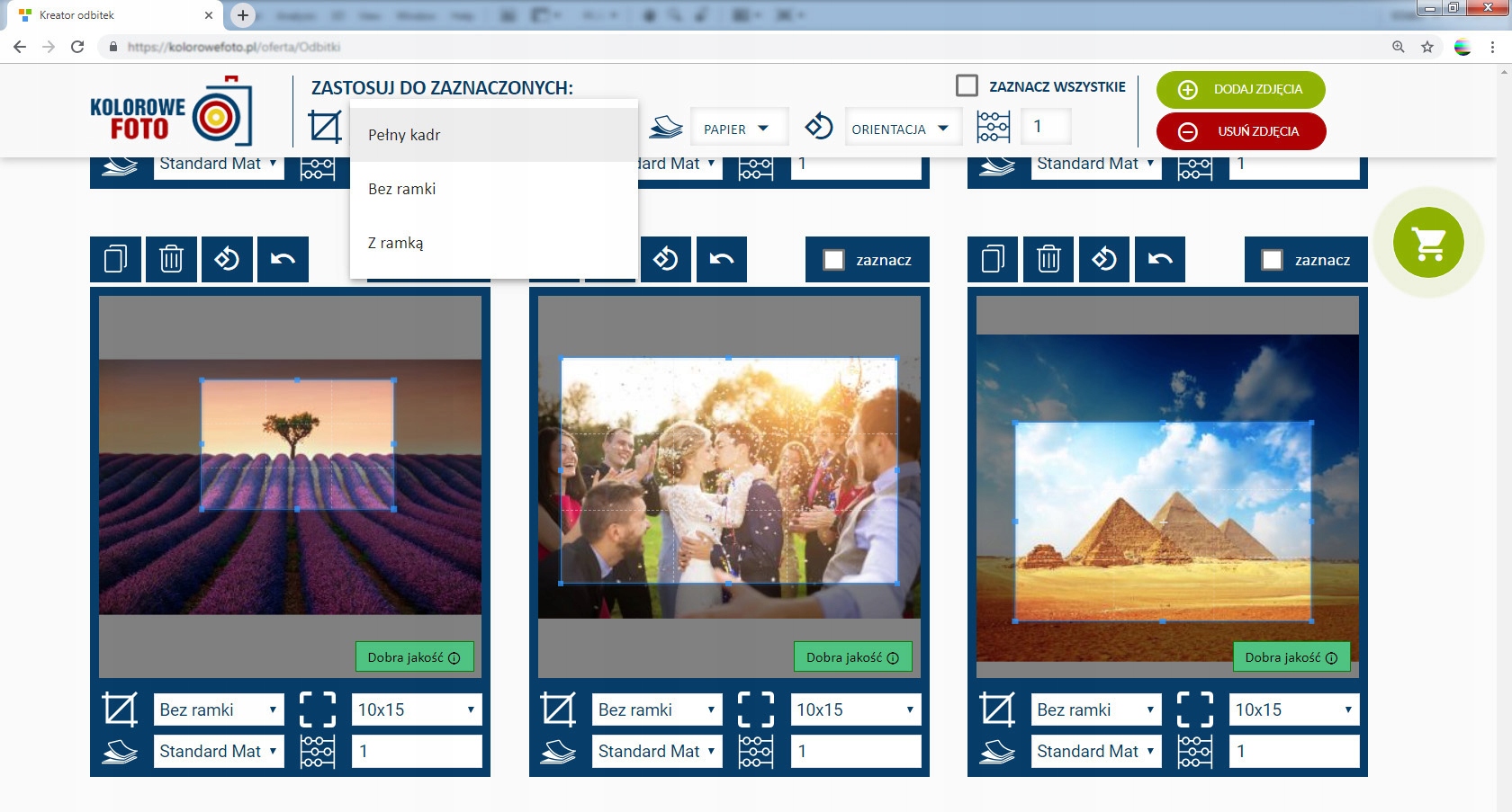 odbitki 10 zdjęć 15x23 PAPIER PREMIUM JEDWABISTY Rodzaj papieru jedwabisty