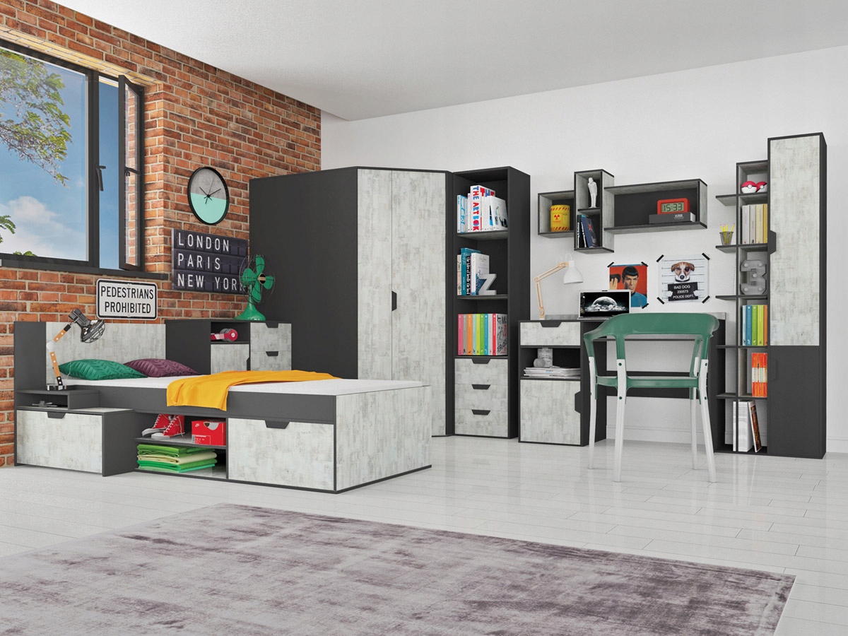 łóżko młodzieżowe stolik pojedyncze dzieci Nano 13 Kod producenta na13 L/P