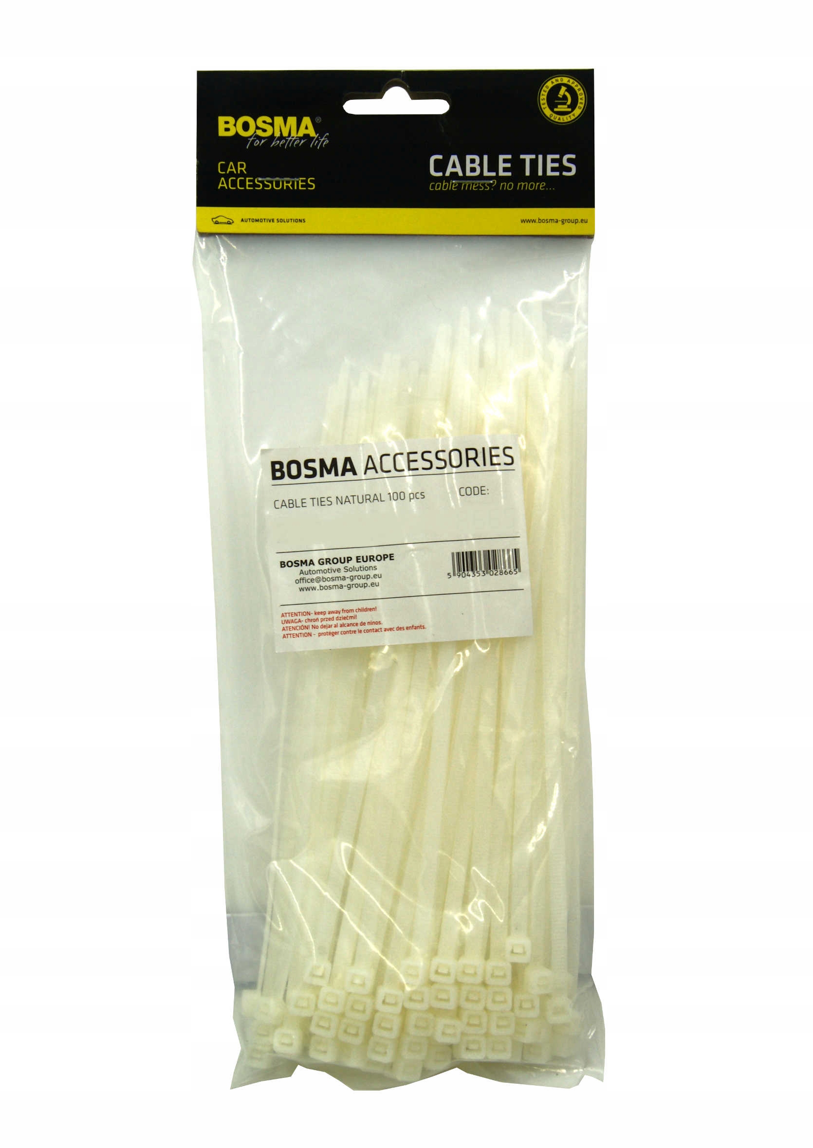 

Opaski Kablowe Zaciskowe 160x4.8 100szt Białe