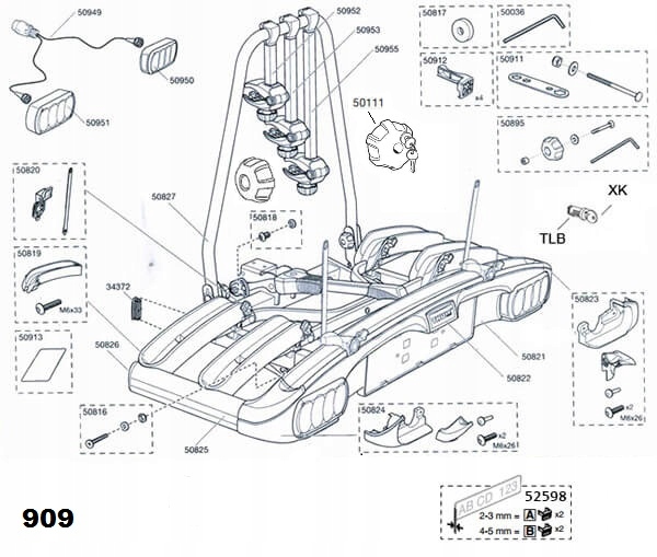 PODSTAWA KOŁA + PASEK + RIM THULE PRO RIDE 591 Model 591