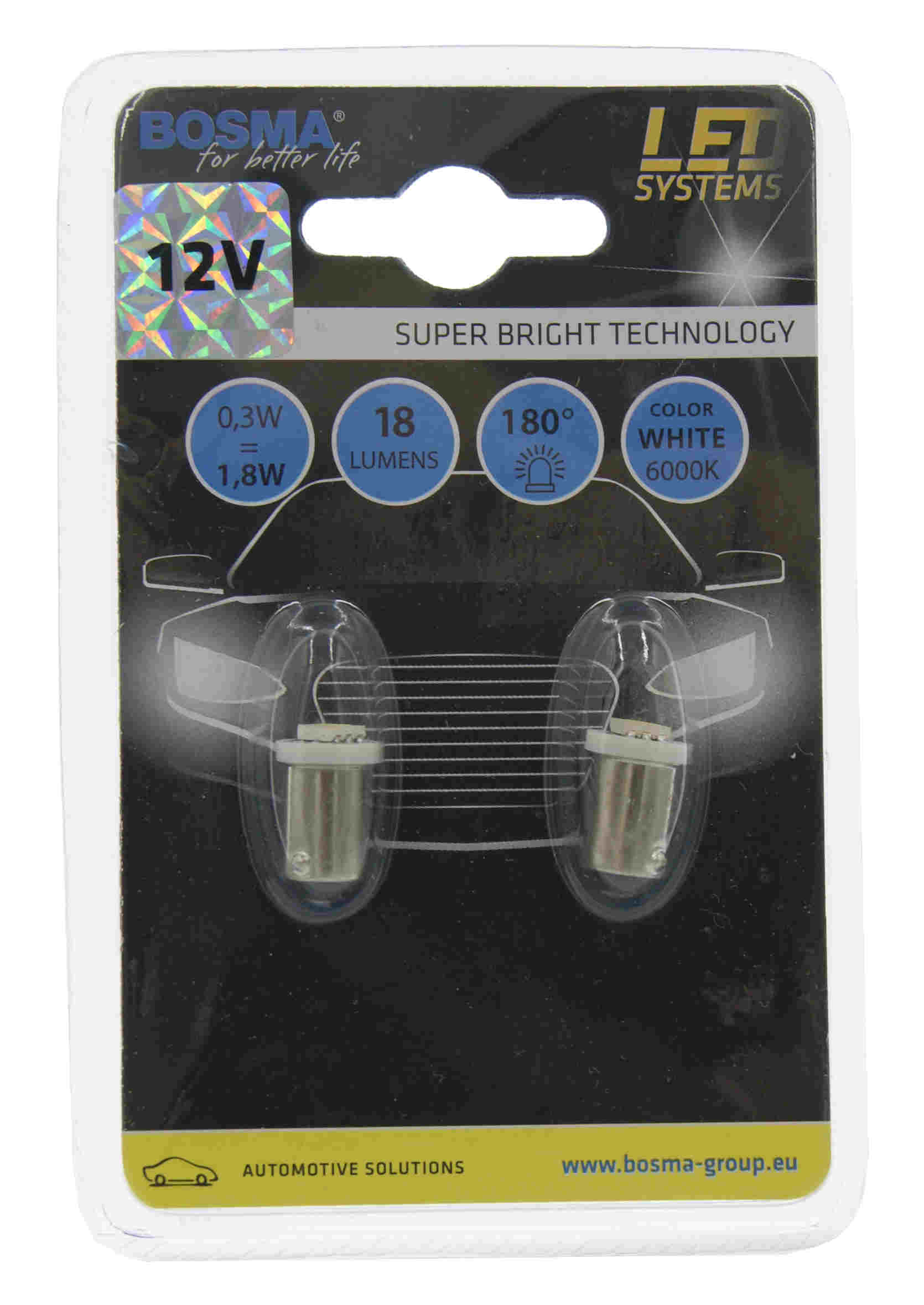 

Bosma Żarówka Ledowa BA9S T4W 12V 1xSMD 2SZT