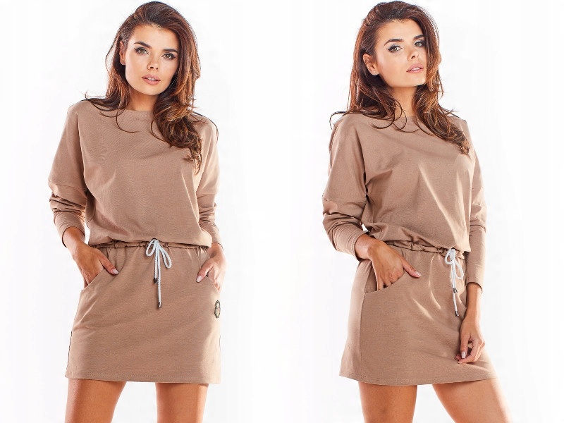 

dresowa Sukienka Mini rękaw Kimono 38 M