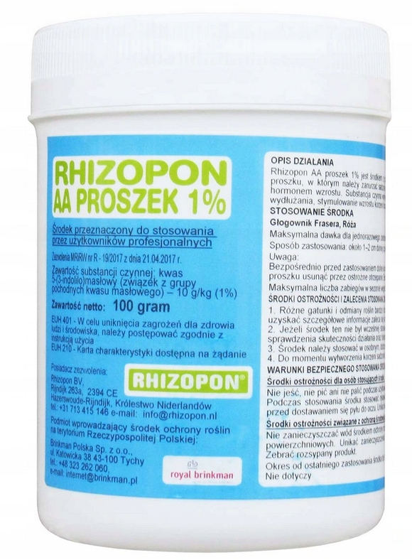UKORZENIACZ DO ZIELONYCH RHIZOPON 1% 100g HORMON