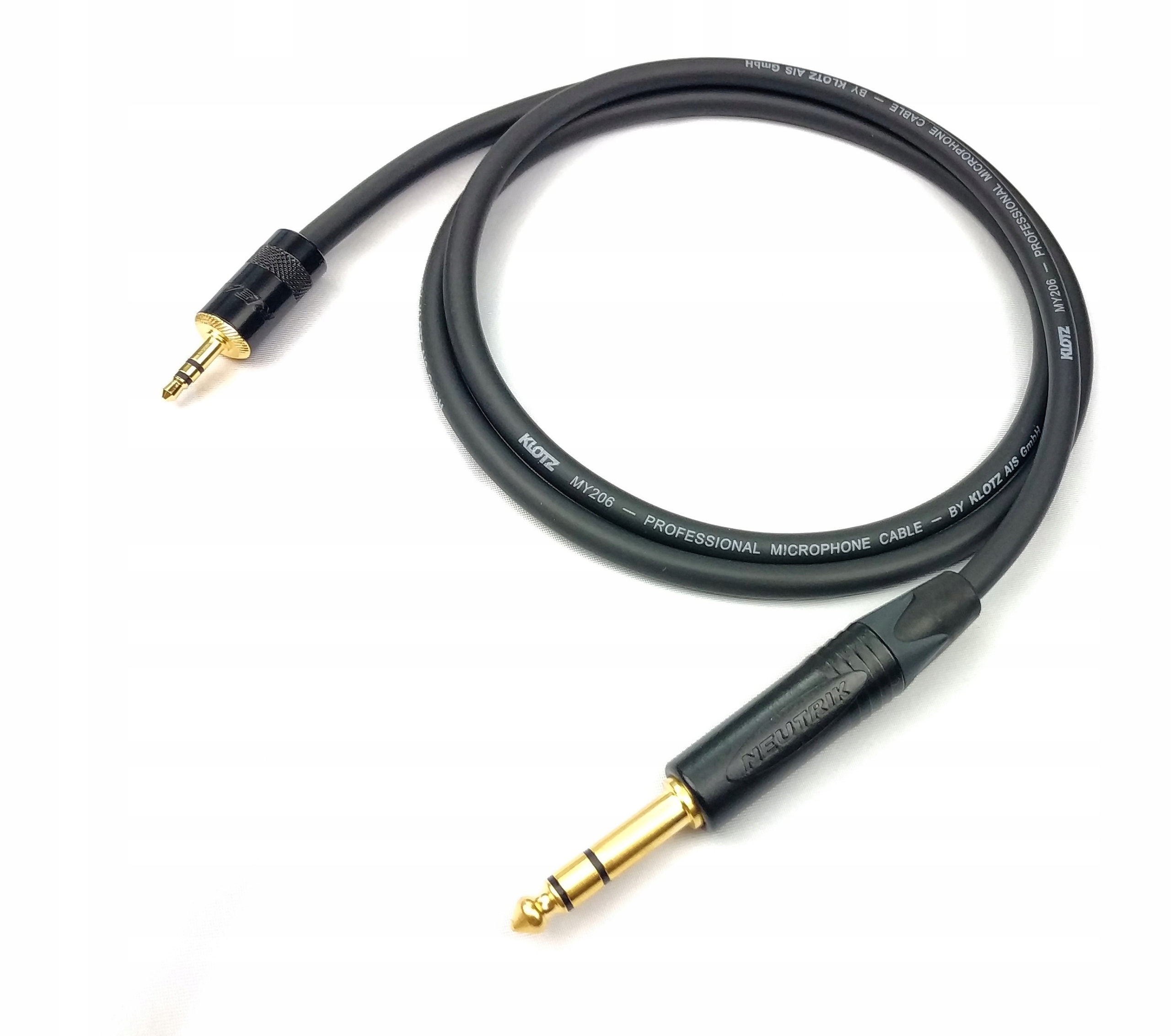 

Kabel Klotz MY206 Jack 6,3 Trs na 3,5 Neutrik 4m