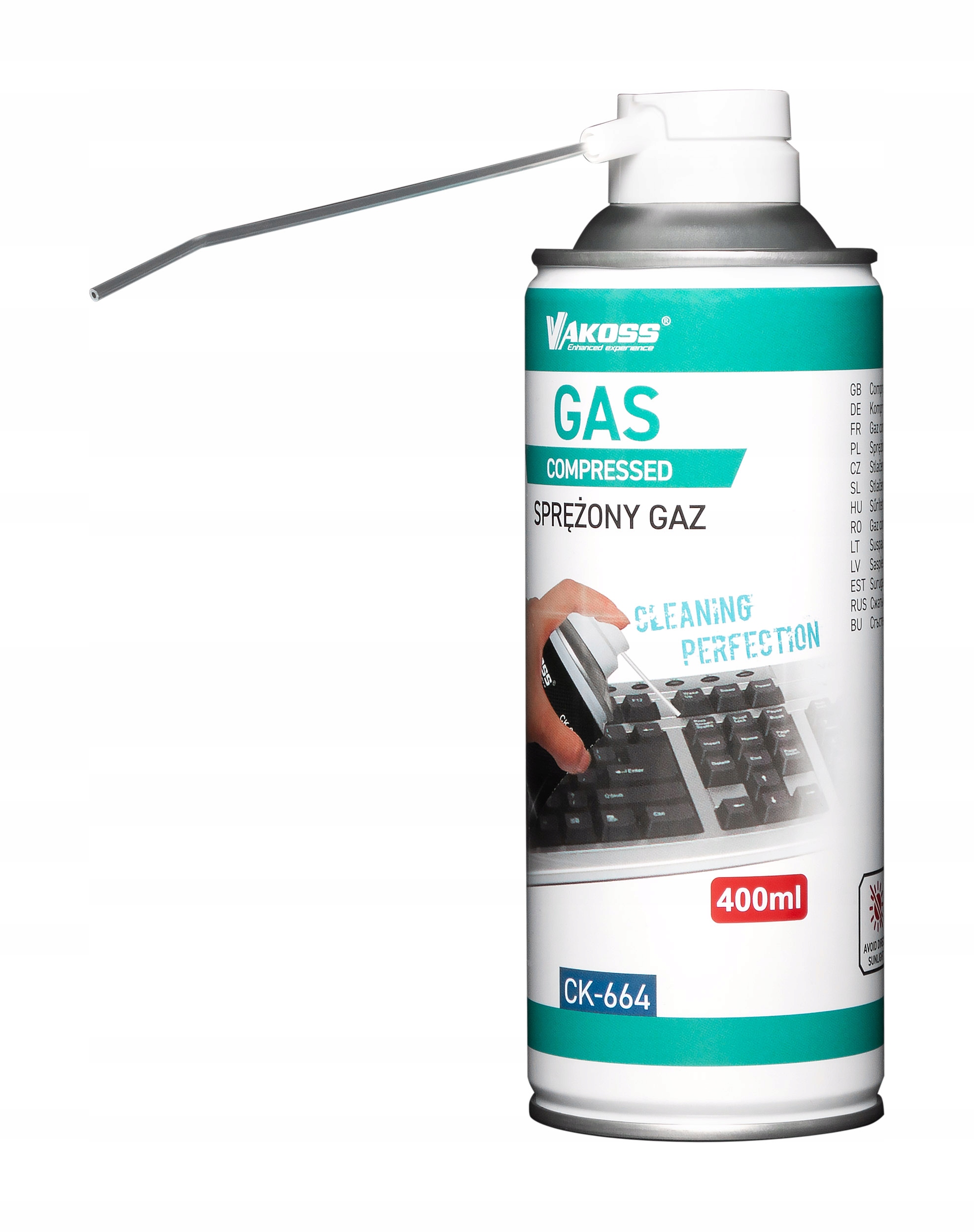 Sprężone pod ciśnieniem powietrze w sprayu Pojemność 400 ml