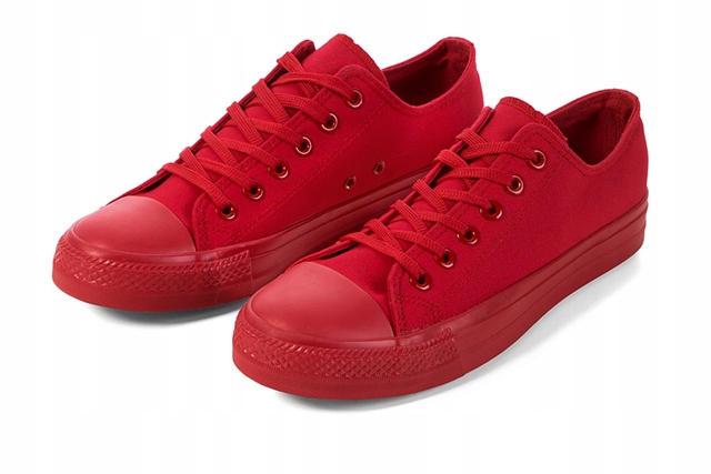 Buty dziecięce TRAMPKI tenisówki Czerwone Długość wkładki wew. 20.7 cm