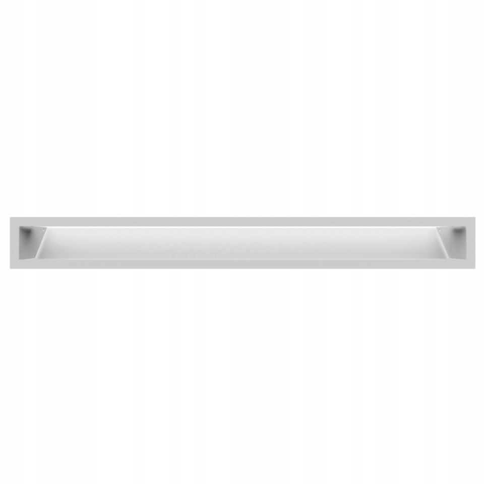 Krbová mřížka podlouhlá Luft 9x80 cm bílá