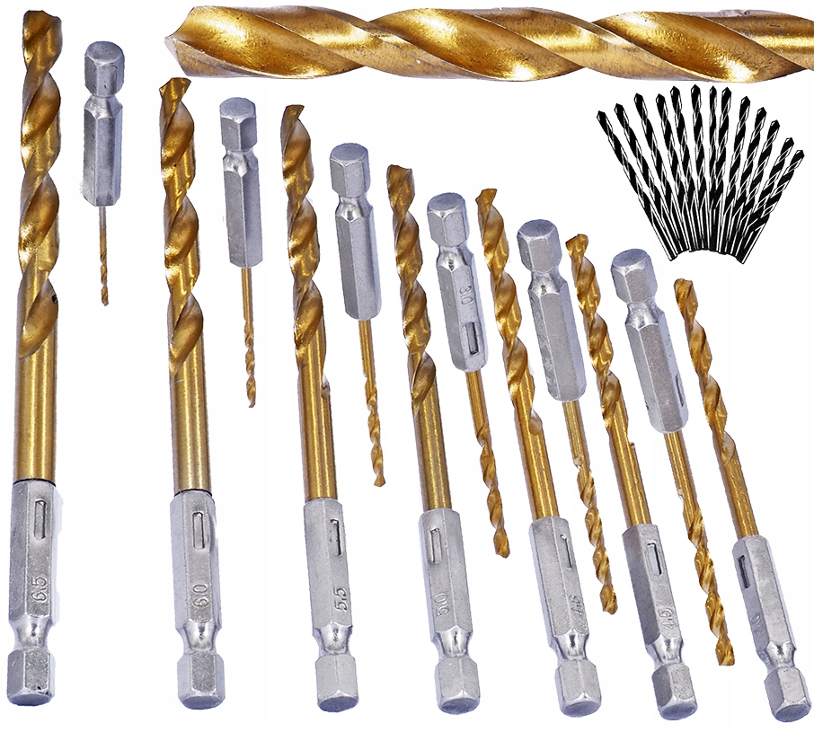 WIERTŁA DO METALU 1,5-6,5 HSS HEX BITY BIT 1/4''