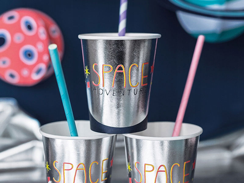 Słomki papierowe JASNE RÓŻOWE na roczek urodziny EAN (GTIN) 5902230721425