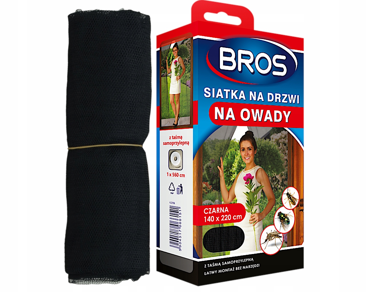 

Moskitiera Do Drzwi Na Owady Komary Bros 140x220CM
