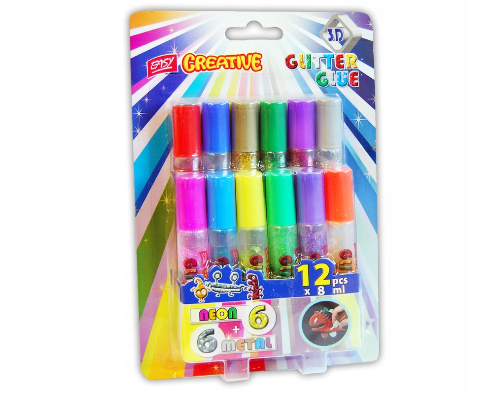 

Klej Z Brokatem 12 Szt 8 ML Easy Creative