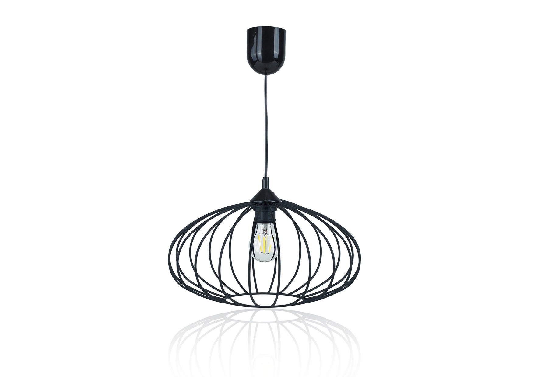 

Zwis lampa sufitowa Loft klosz druciany E27