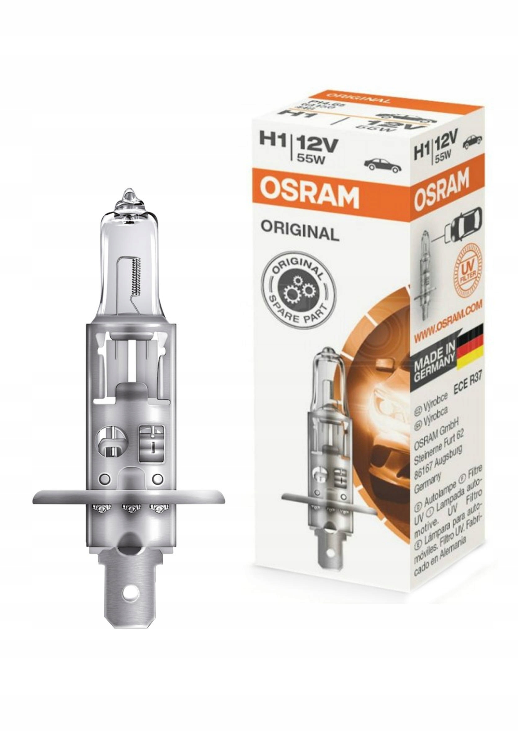 

Żarówka Halogen Osram Original H1 12V 55W P14,5s