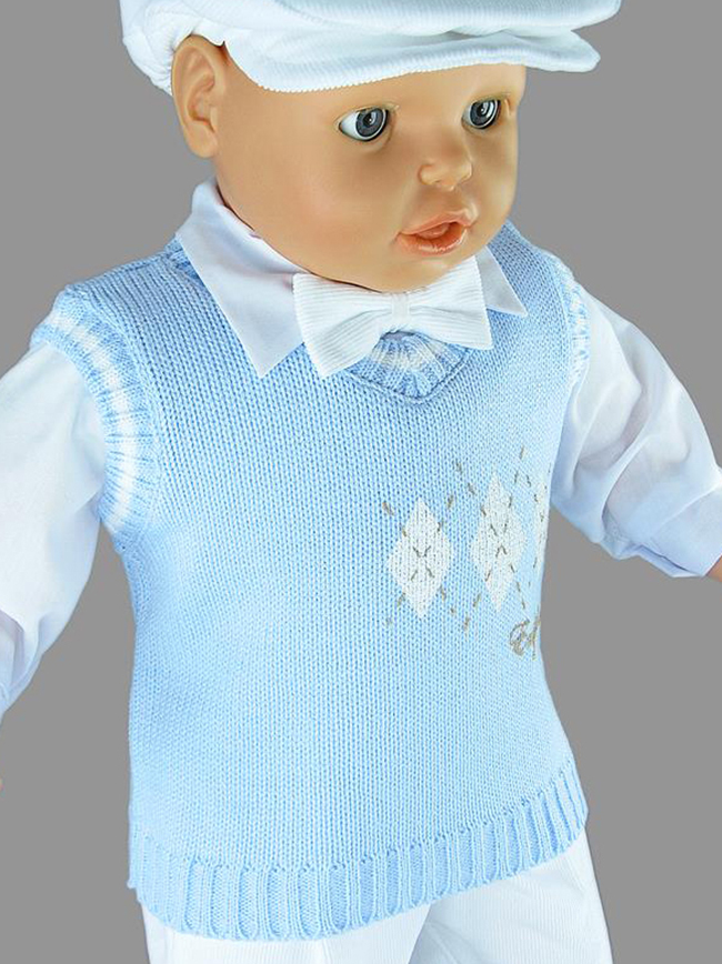 Sweterek do chrztu dla chłopca ubranko pulower r68 Rozmiar 68