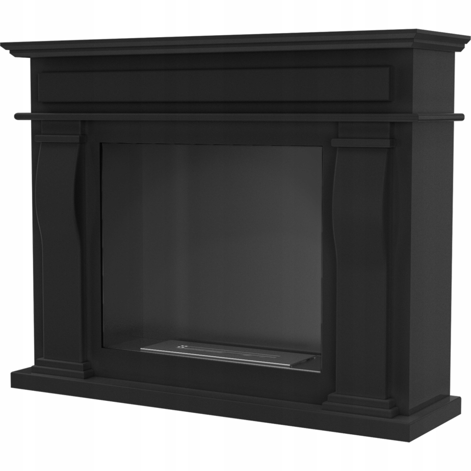 Biokominek bezdymny OCTOBER czarny TUV + Kamyki Szerokość 115 cm