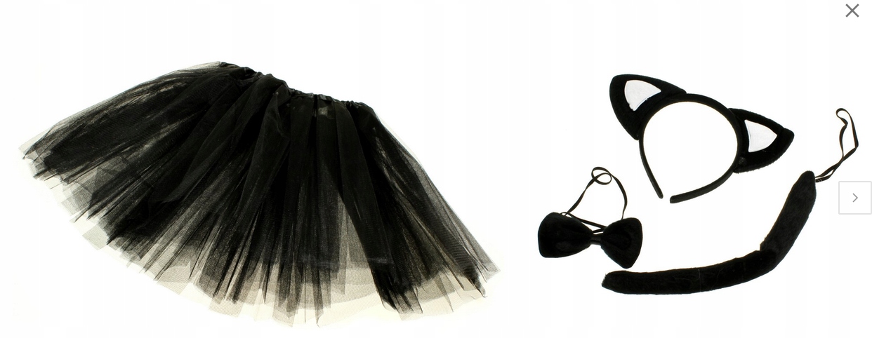 ZESTAW KOT USZY OPASKA SPÓDNICA TIUL OGON MUSZKA