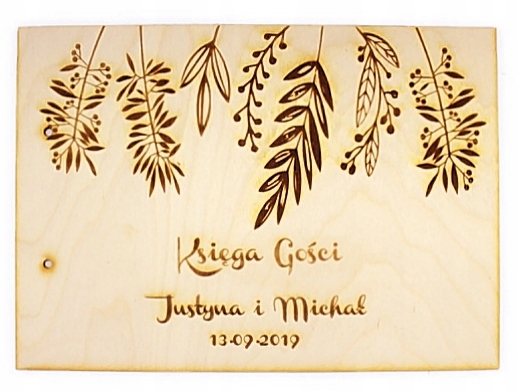 

Okładka Drewniana Księga Gości+grawer 21 x 29,7 cm