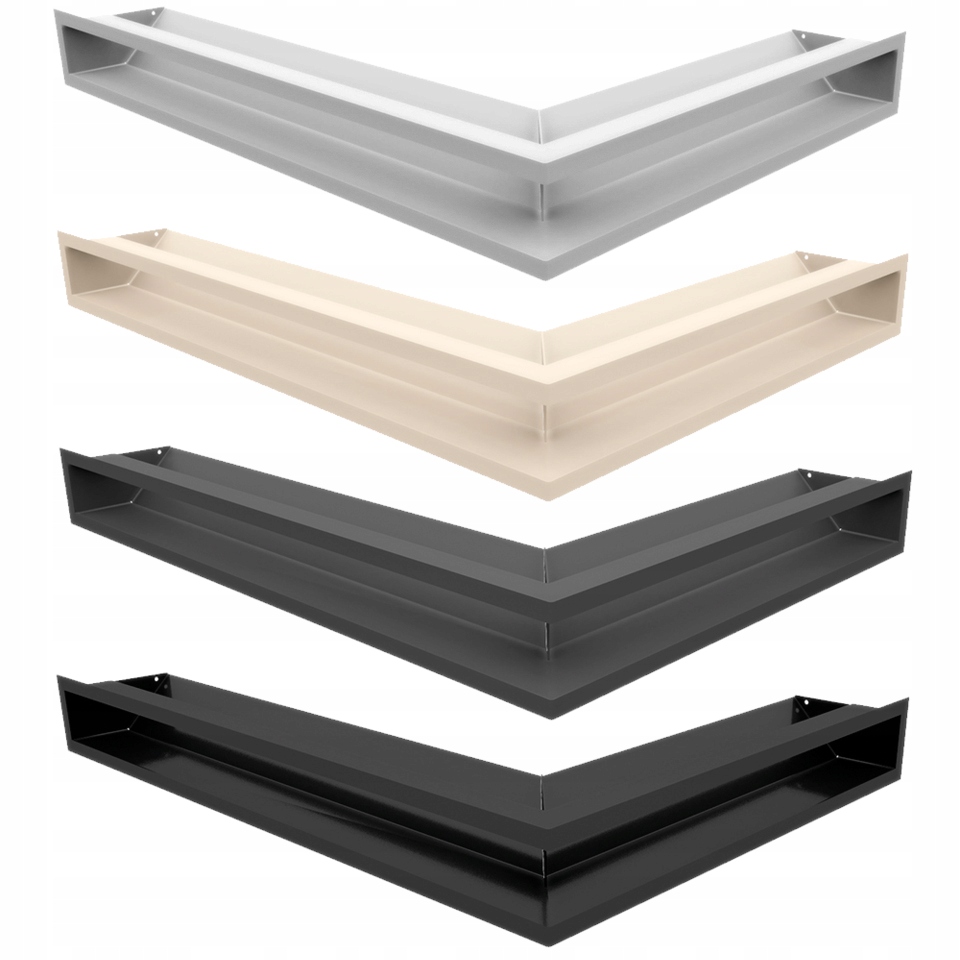 Krbová mřížka Luft levá 76,6x54,7x9 černá Slim