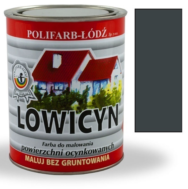 Lowicyn farba do ocynku GRAFITOWY MAT 0,8L