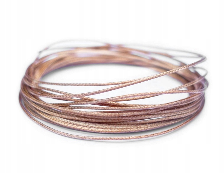 W68 1,2mm Sznurek nylonowy woskowany 5m Brązowy