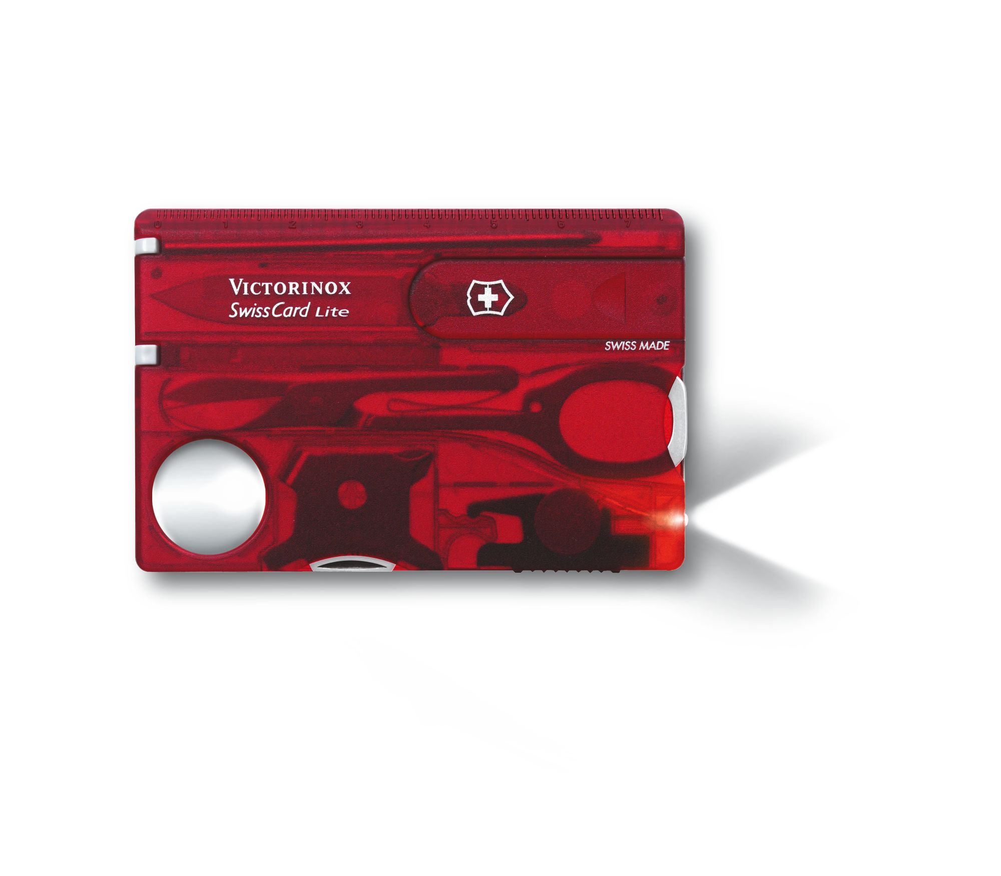 Multitool Victorinox SwissCard Lite 13 funkcí Led červený 0.7300.T