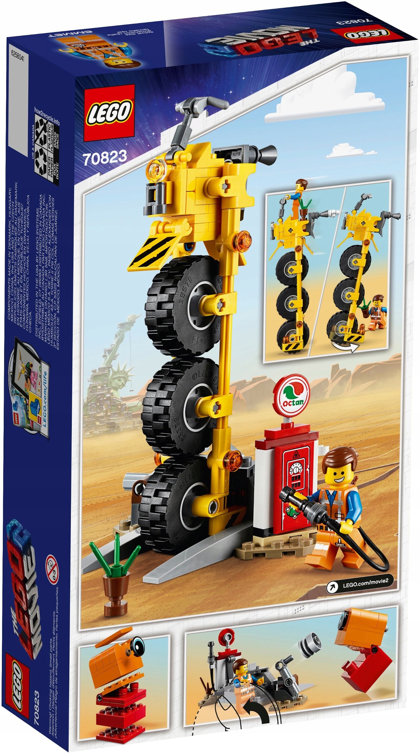 LEGO MOVIE PRZYGODA 70823 TRÓJKOŁOWIEC EMMETA EMME Marka LEGO