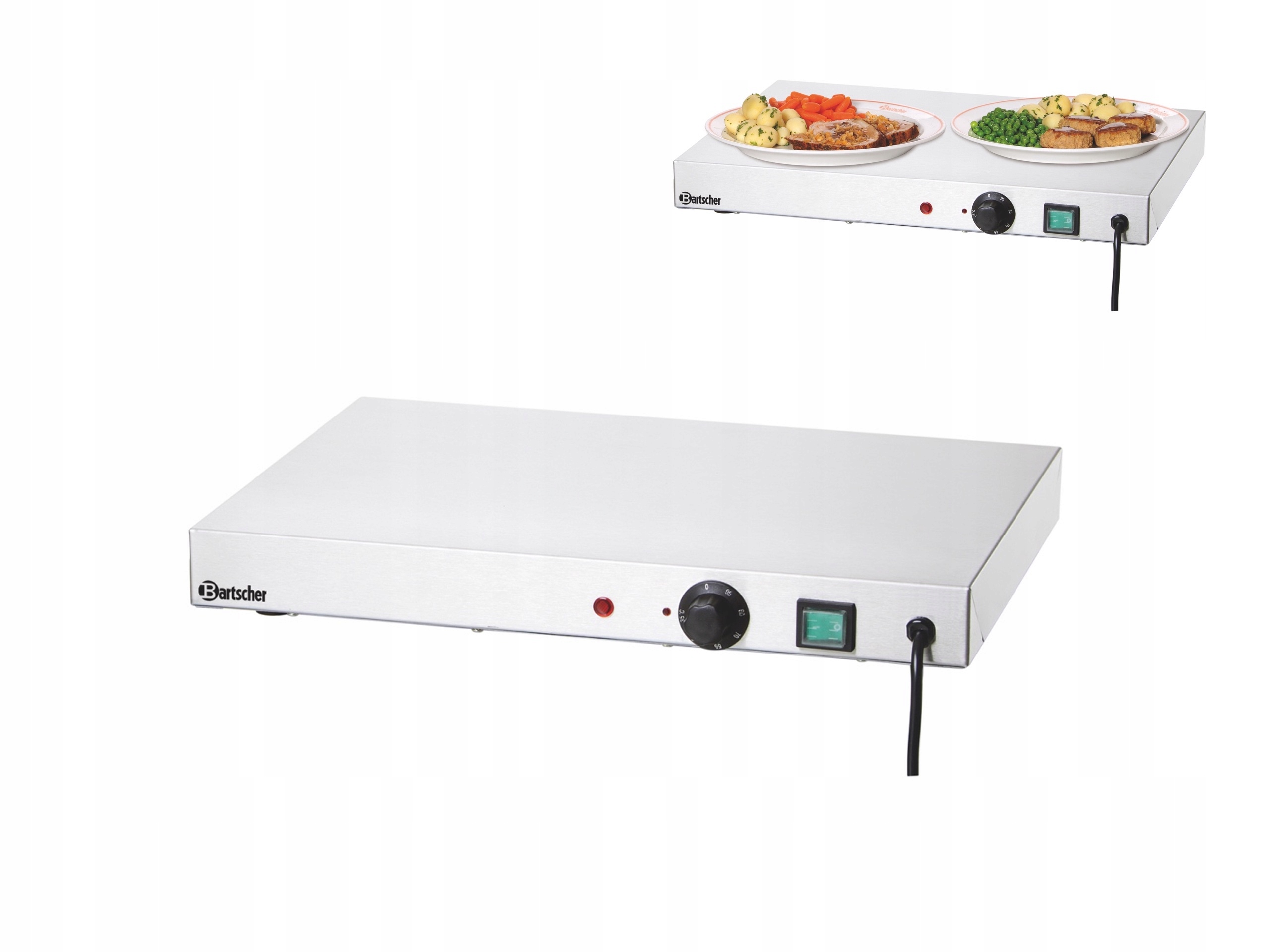 Stolní Topná Deska Ohřívač 50x37,5 cm Inox