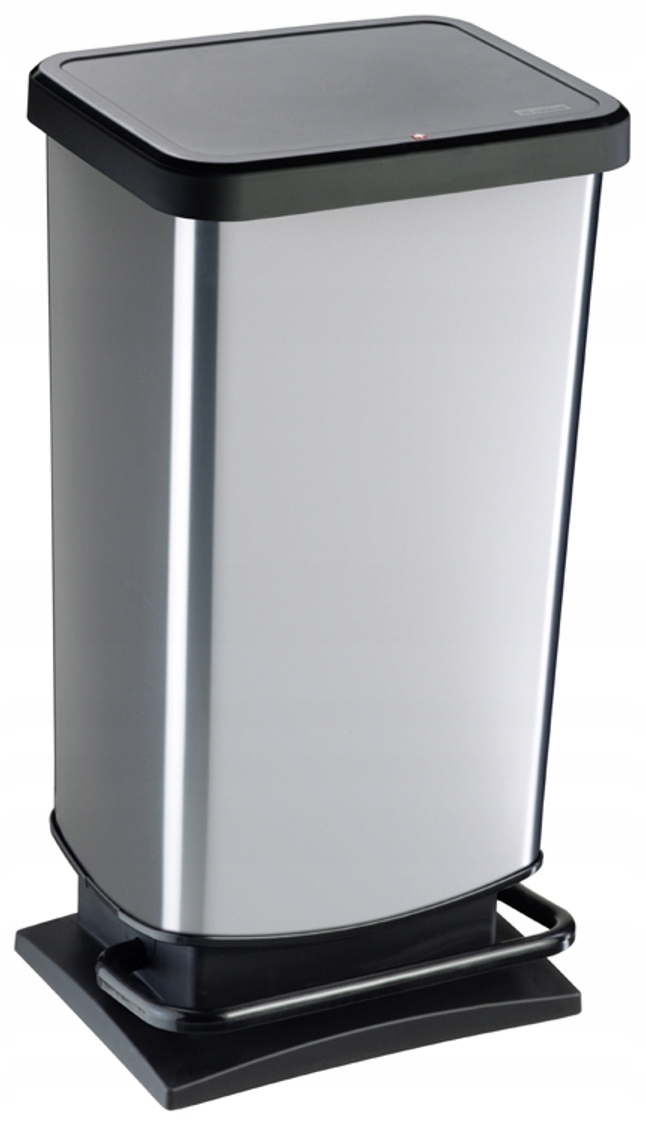 

Kosz na śmieci z pedałem Rotho Paso 40L srebrny