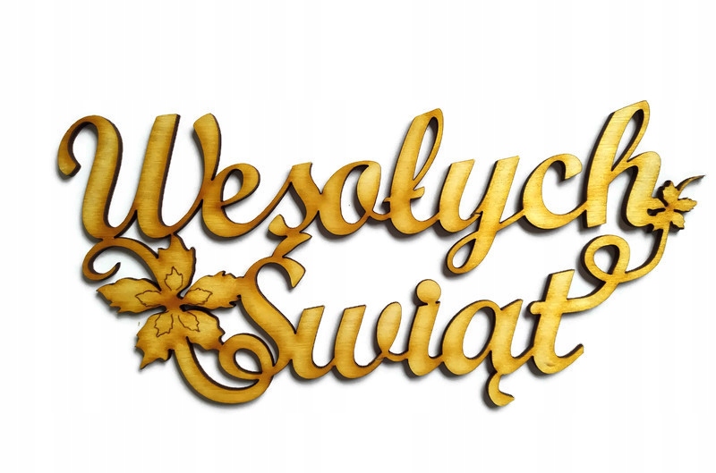 

Wesołych Świąt napis dekor święta 1szt 10cm WS148