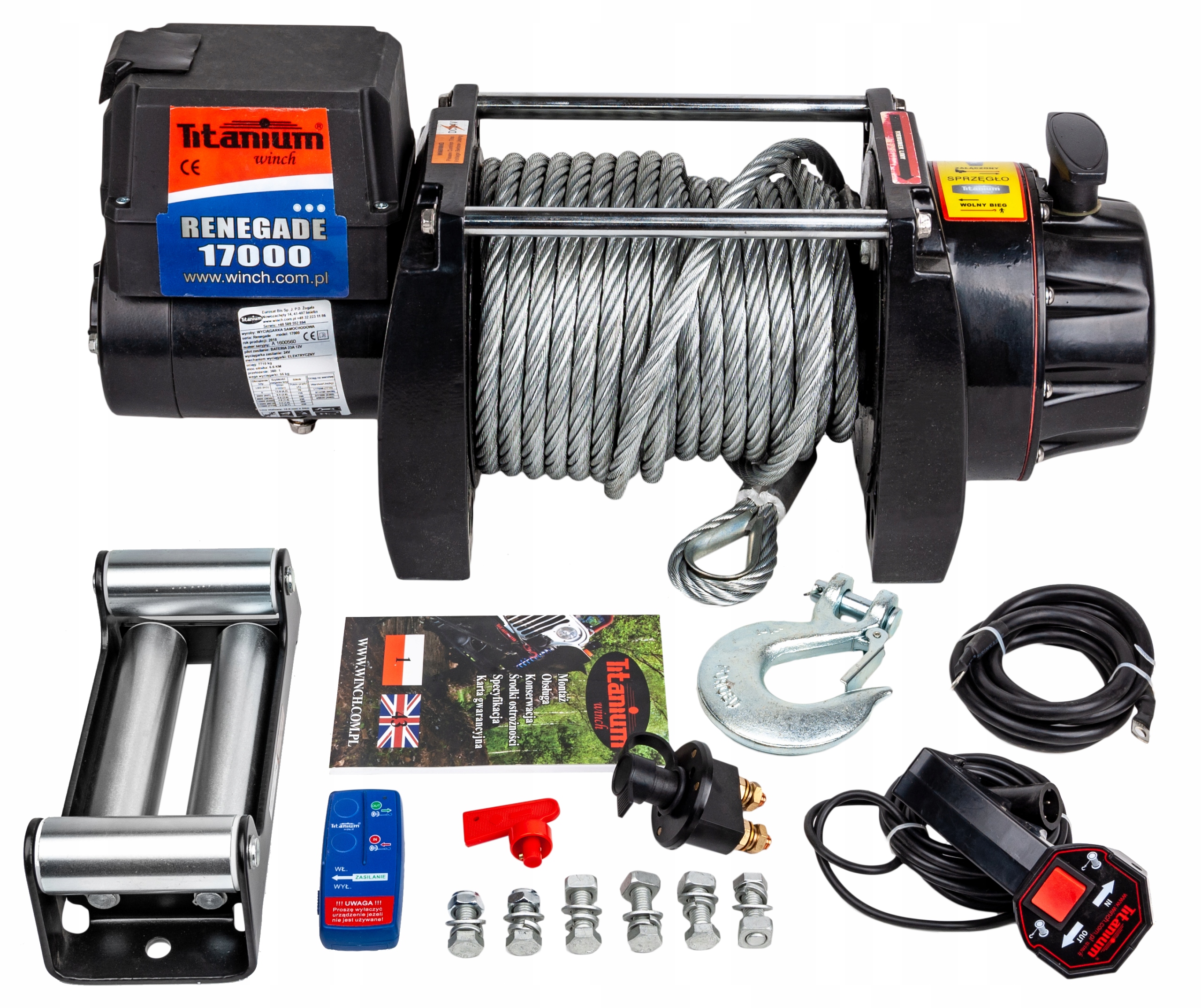WYCIAGARKA SAMOCHODOWA ELEKTRYCZNA 17000Lb 7 7 24V